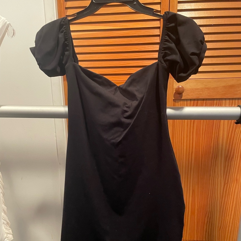Little black dress off the shoulder spandex